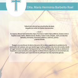 Dña. María Herminia Barbeito Roel